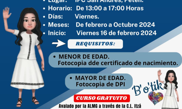 CURSO GRATUITO MAYA ITZA. (Inscripción abierta)