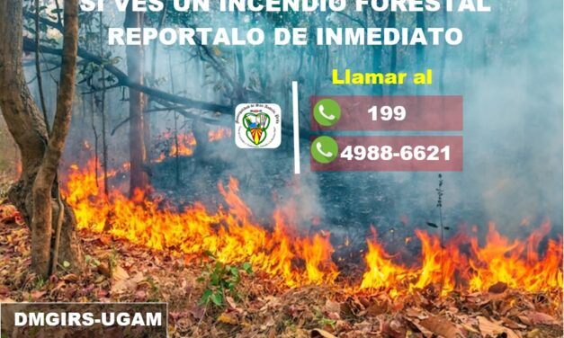 ¡SI VES UN INCENDIO REPORTALO! AL TEL.199 O AL 4988 6621