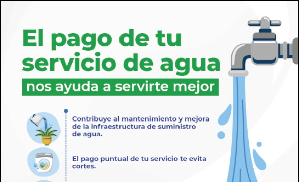 PAGA TU SERVICIO DE AGUA A TIEMPO.