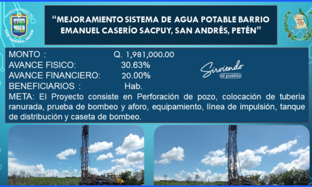 MEJORAMIENTO SISTEMA DE AGUA POTABLE BARRIO EMANUEL CASERÍO SACPUY