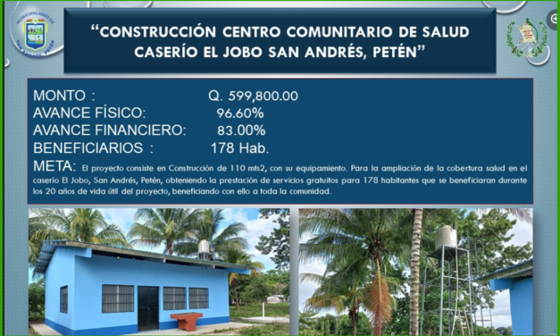 CONSTRUCCIÓN CENTRO COMUNITARIO DE SALUD CASERÍO EL JOBO SAN ANDRÉS, PETÉN