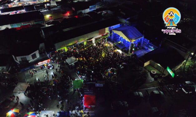 Vistas aéreas del gran cierre de la Feria San Andrés, Petén 2024