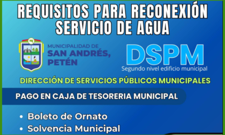REQUISITOS PARA RECONEXIÓN DEL SERVICIO DE AGUA.