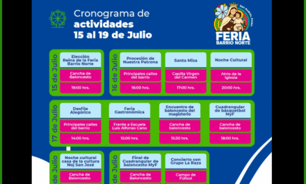 Programa oficial de la celebración de la Primera Feria en honor a la Virgen del Carmen