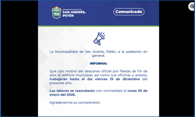 COMUNICADO OFICIAL San Andrés, Petén, 18 de diciembre de 2025