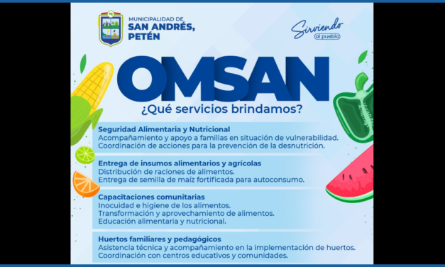 📢 SERVICIOS QUE BRINDA LA OMSAN – MUNICIPALIDAD DE SAN ANDRÉS, PETÉN 🌱🥗