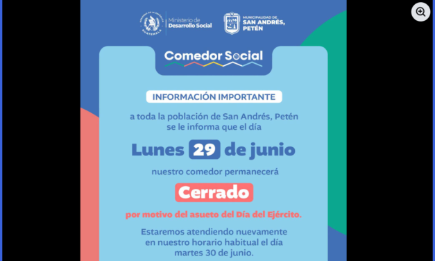 📢 AVISO IMPORTANTE | COMEDOR SOCIAL.