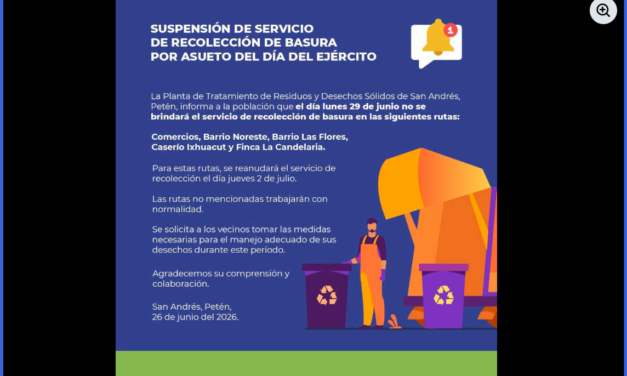 🚛 Aviso Importante | Suspensión del servicio de recolección