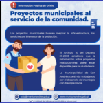 📢 Proyectos Municipales al Servicio de la Comunidad.
