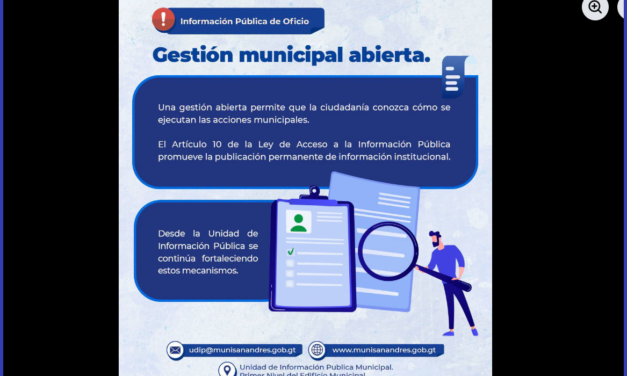 📢 Gestión Municipal Abierta y Transparente.