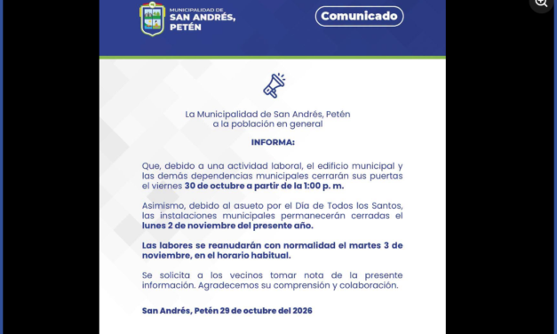 COMUNICADO OFICIAL 📅 29 de octubre del 2026