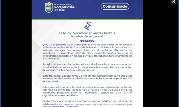 💡¡CUIDAR EL ALUMBRADO ES PROTEGER A NUESTRA COMUNIDAD!